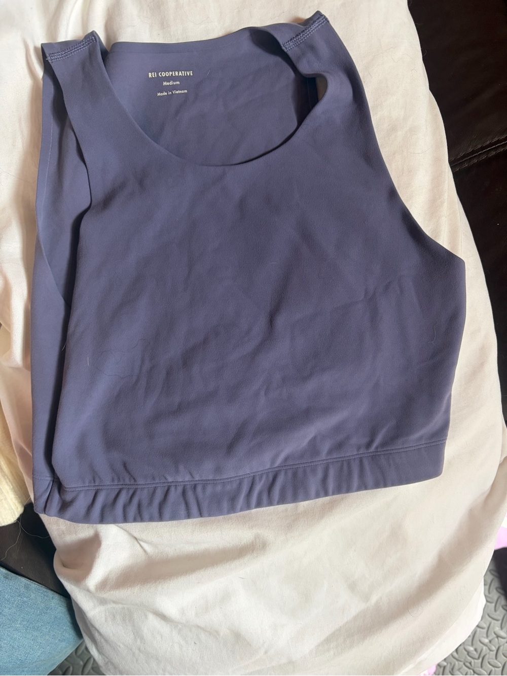 Cooperative muted purple tee with printed logo